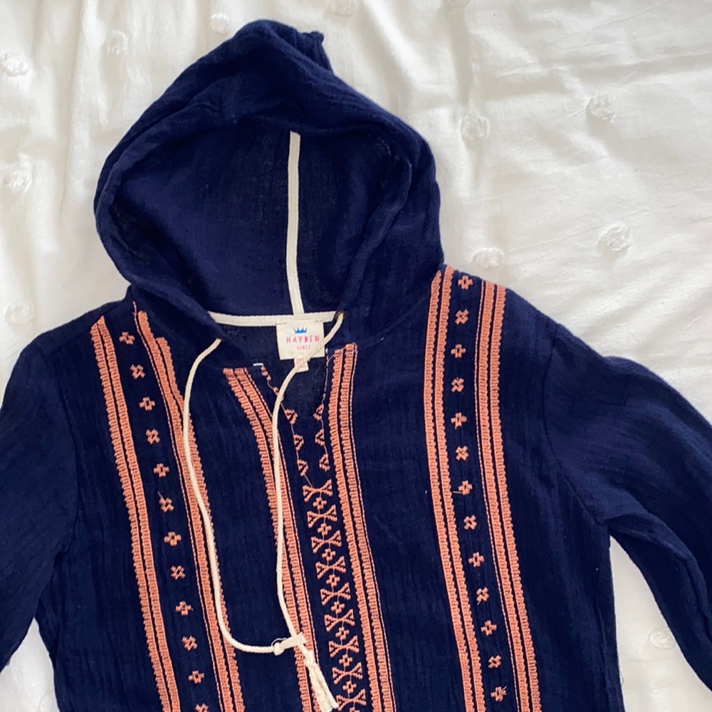 Girls boutique linen shirt